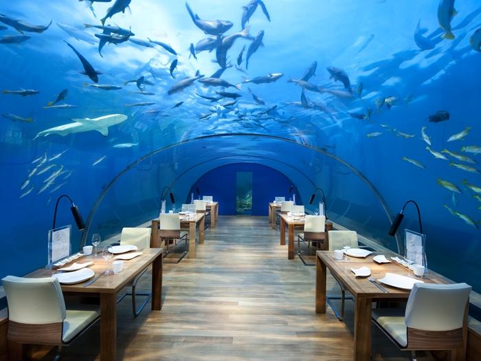 Underwater restaurant at Conrad Maldives Rangali, Photo: Conrad Maldives Rangali Island