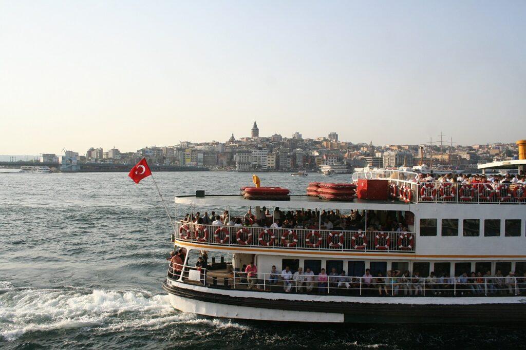 Attractions Istanbul. Ferry on the Bosphorus
